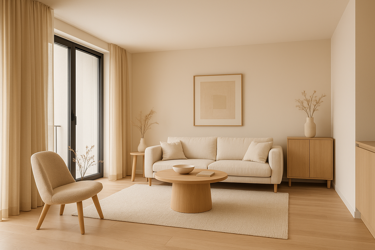 Beige decor mood board